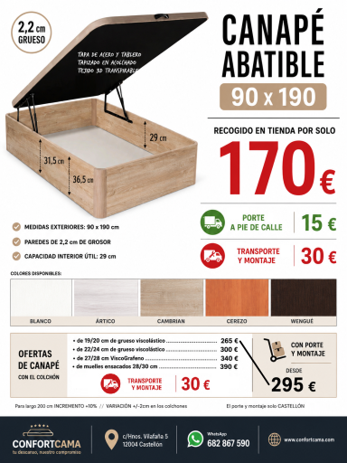canape abatible de 90 canape abatible de 90