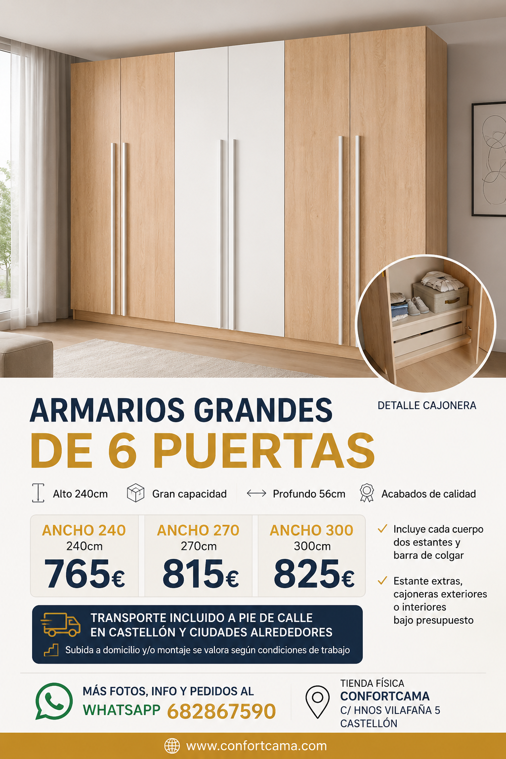 ARMARIOS GRANDES 6 PUERTAS